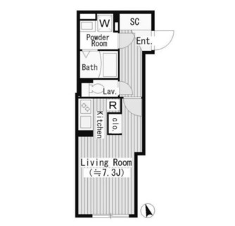 東京都渋谷区恵比寿３丁目 賃貸マンション 1R